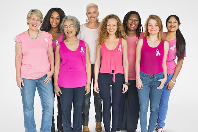 Eight smiling women